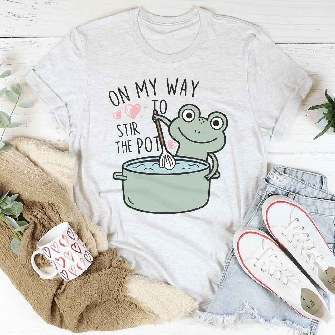 On My Way To Stir The Pot Tee Ash / S Peachy Sunday T-Shirt