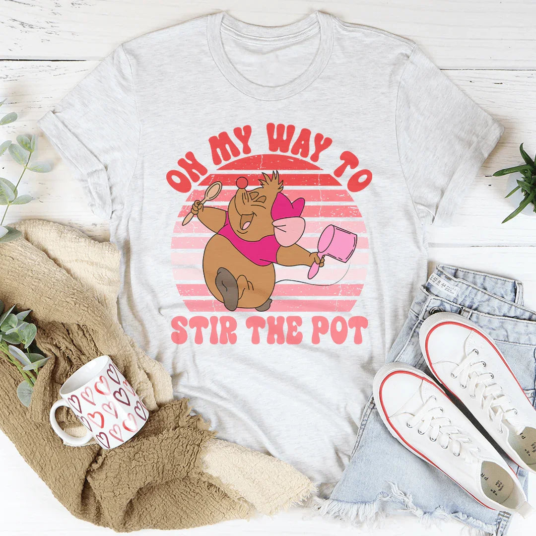 On My Way To Stir The Pot Tee Ash / S Peachy Sunday T-Shirt