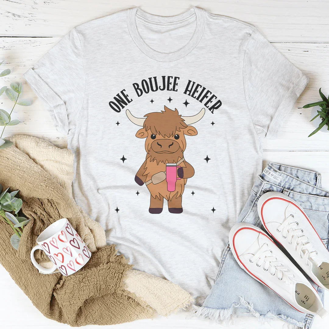One Boujee Heifer Tee Peachy Sunday T-Shirt