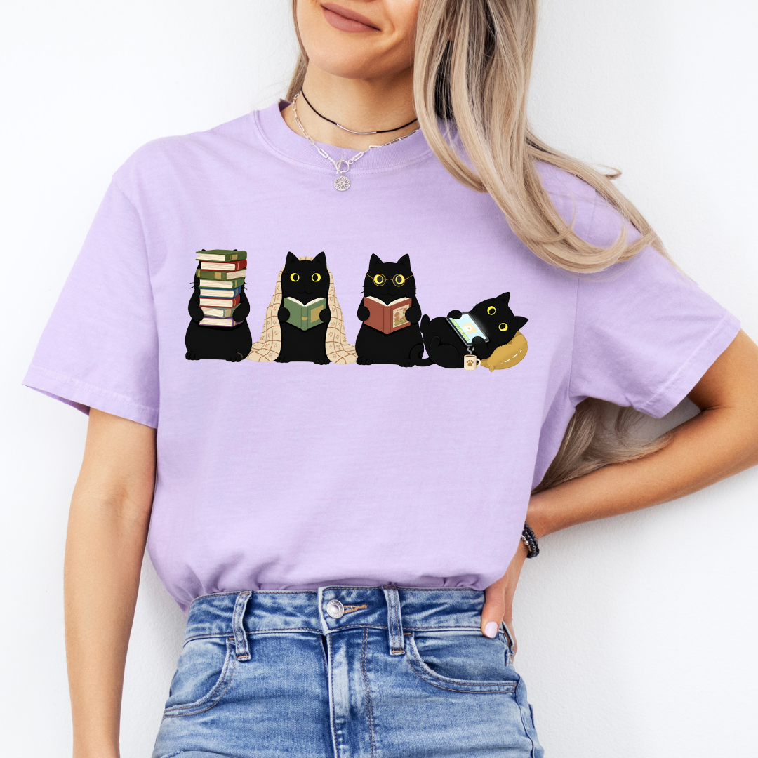 Camiseta de lectura Gatos Negros
