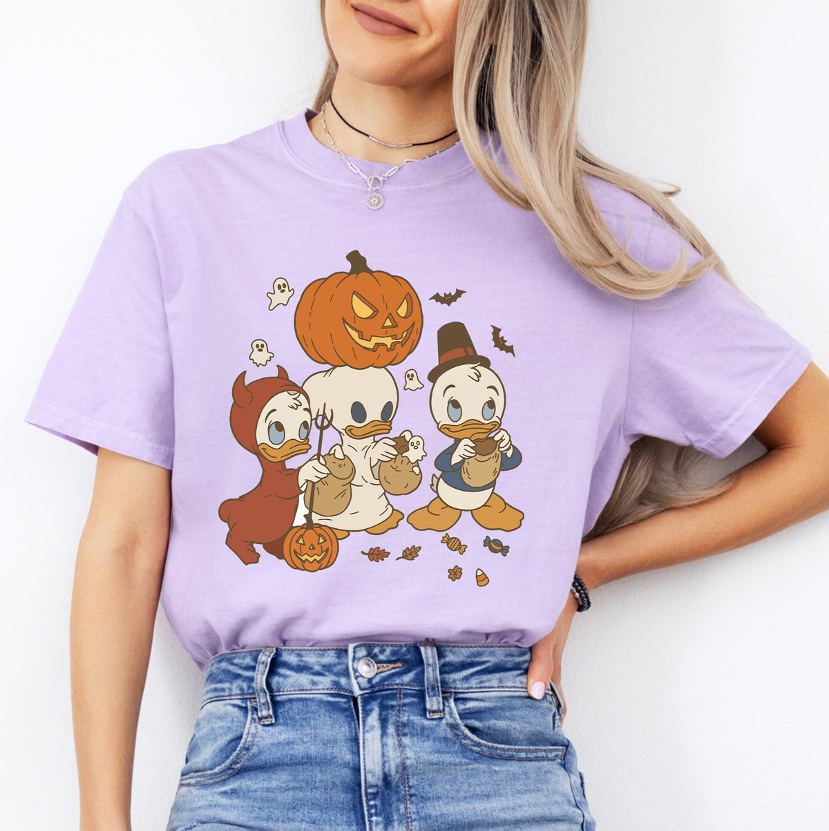 Camiseta vintage de los sobrinos del Pato Donald para la temporada espeluznante
