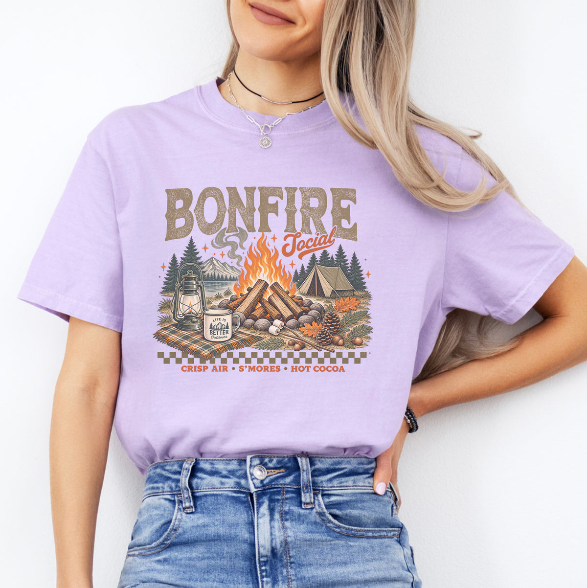 T-shirt de camping « Bonfire Social »