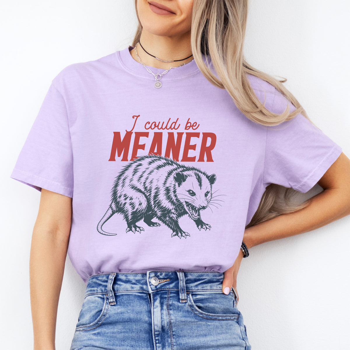 T-shirt amusant avec opossum « Je pourrais être plus méchant »