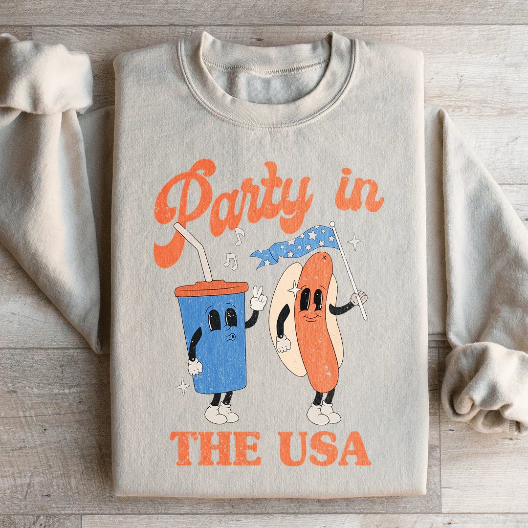 Party In The USA Sweatshirt Peachy Sunday T-Shirt