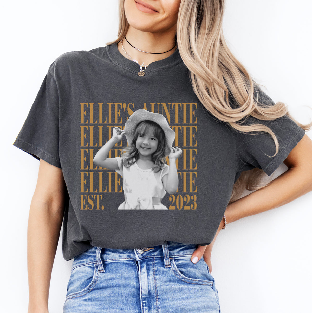 T-shirt personnalisé pour tata avec photo