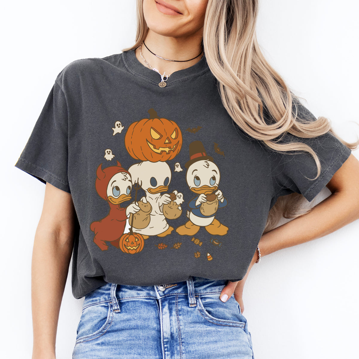 Camiseta vintage de los sobrinos del Pato Donald para la temporada espeluznante