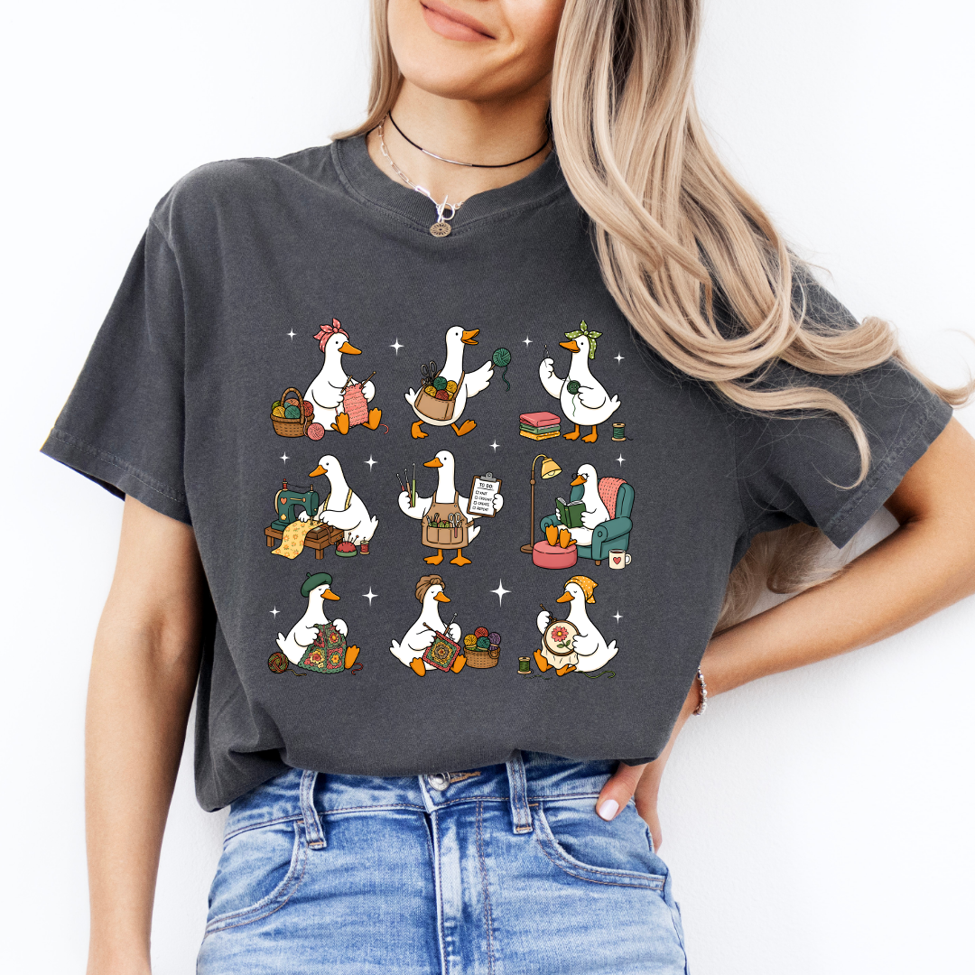 Silly Goose Crocheting Tee