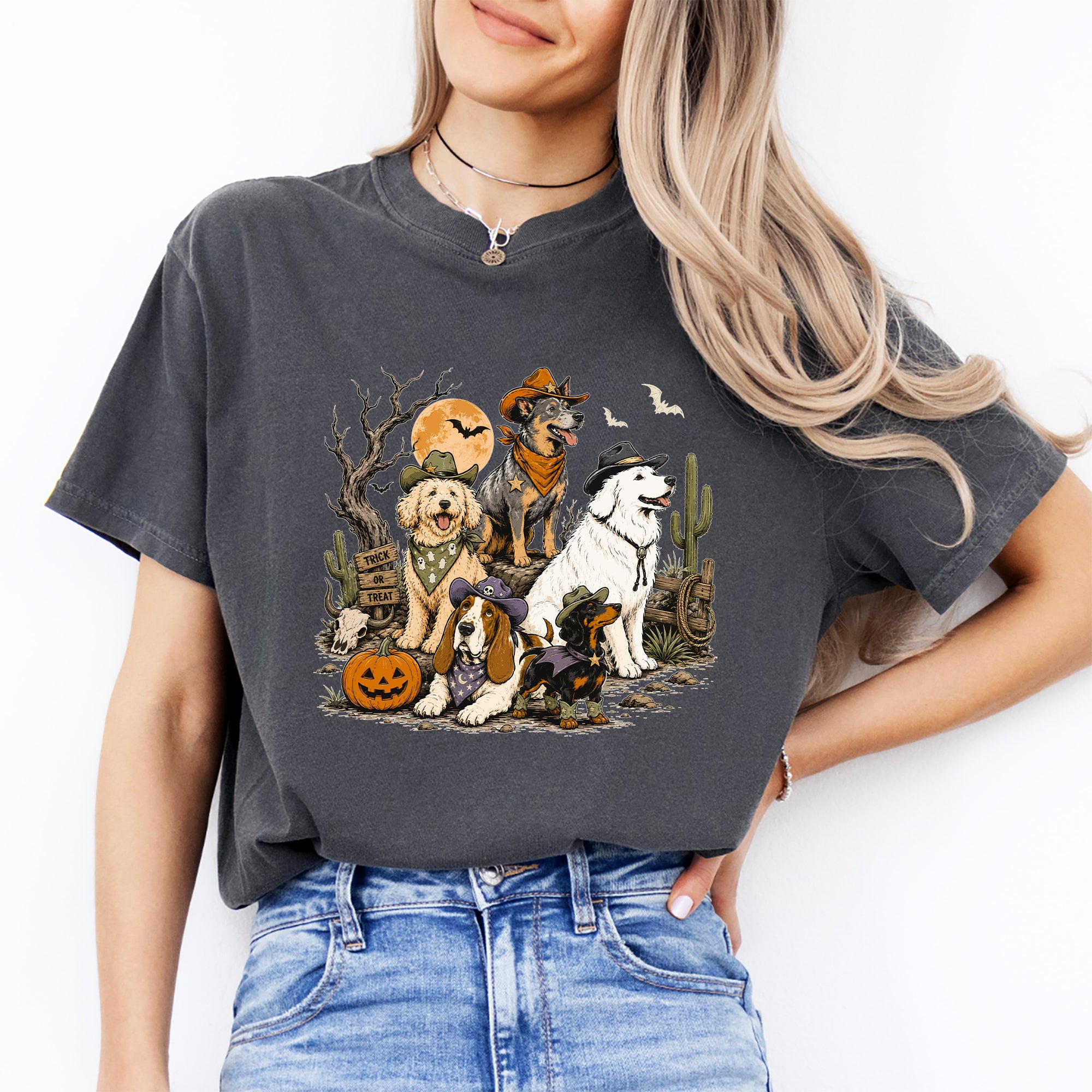 T-shirt Chiens de cow-boys de l’Ouest