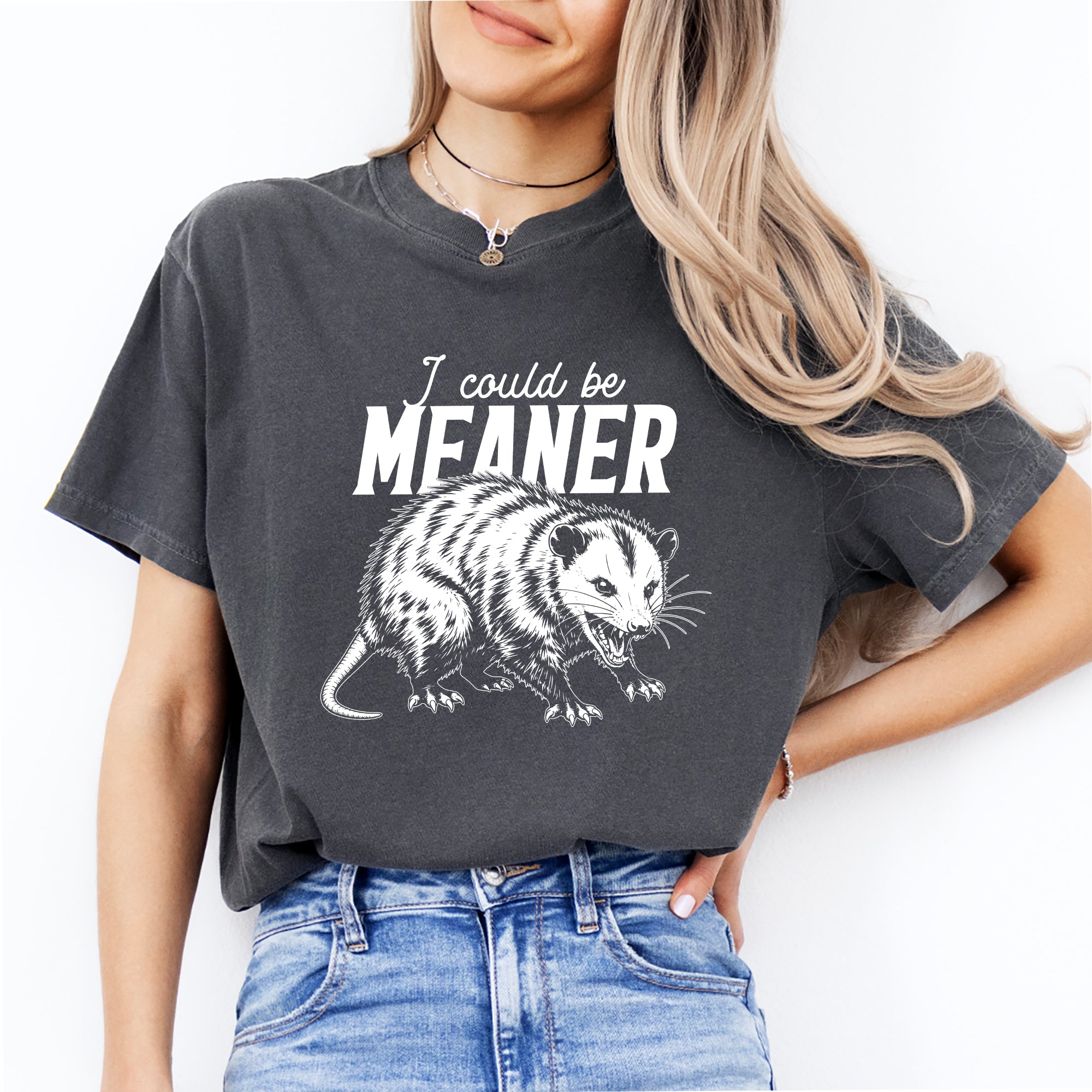 T-shirt amusant avec opossum « Je pourrais être plus méchant »