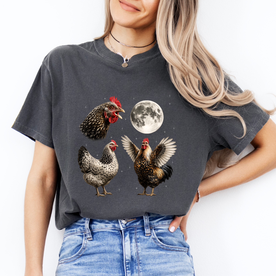 Chicken Howling at Moon Tee