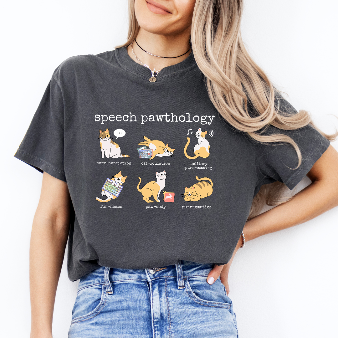 Funny Cats Speech Therapy Tee