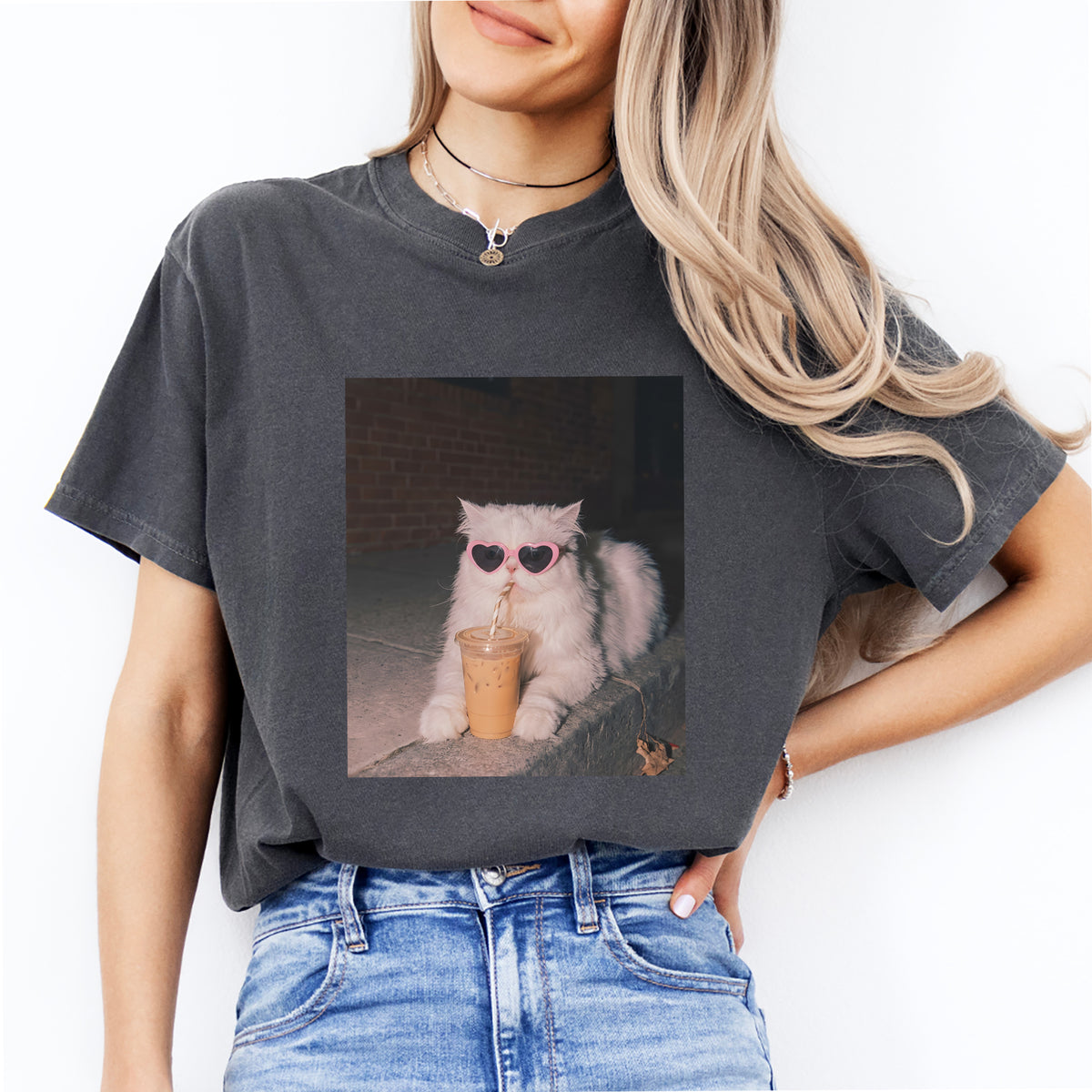 Iced Coffee Cat Tee