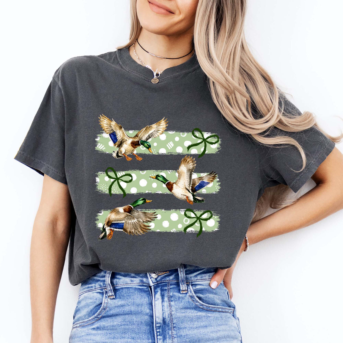 Retro Mallard Duck Graphic Top – Vintage Wildlife Outdoor Art