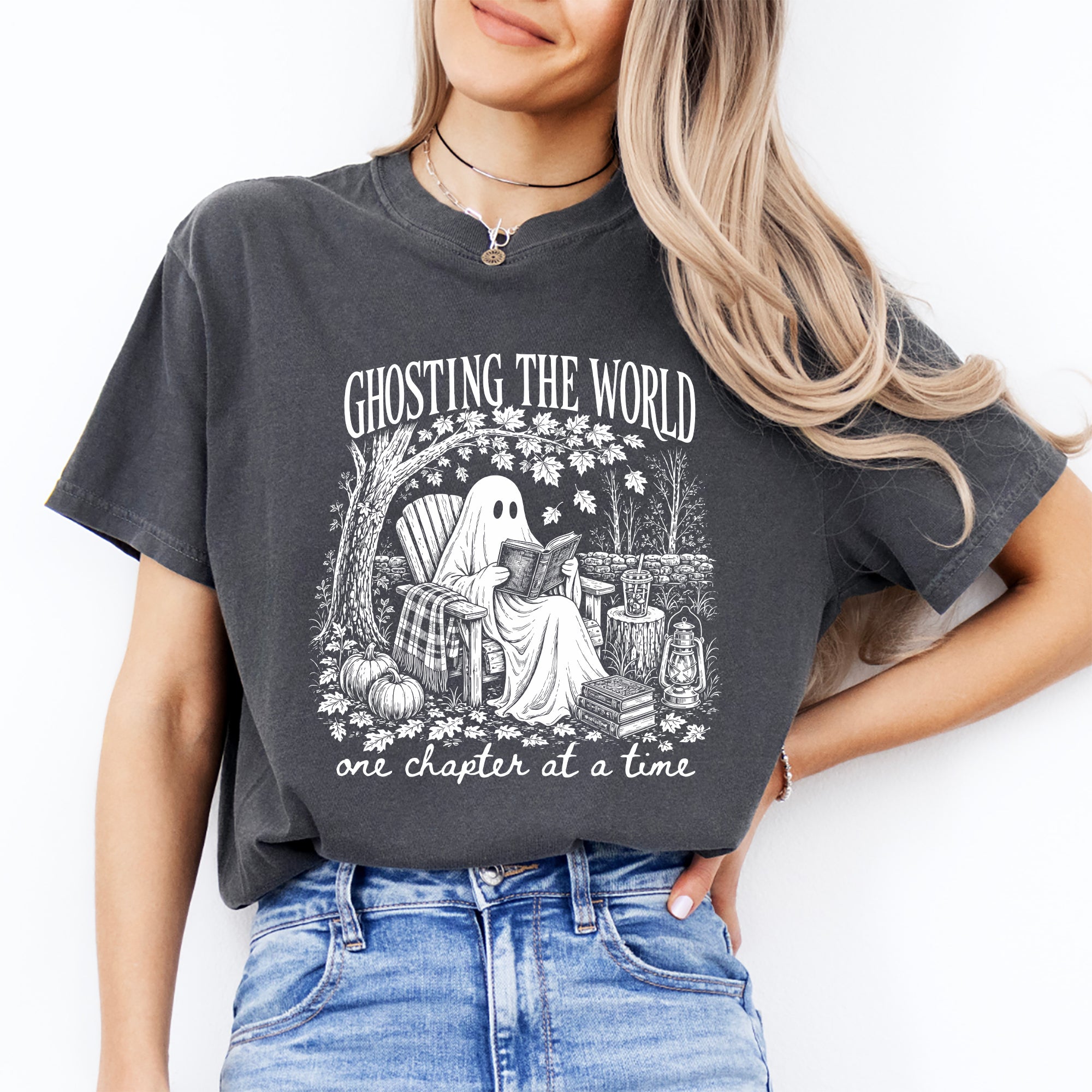 T-shirt de lecture fantôme tendance