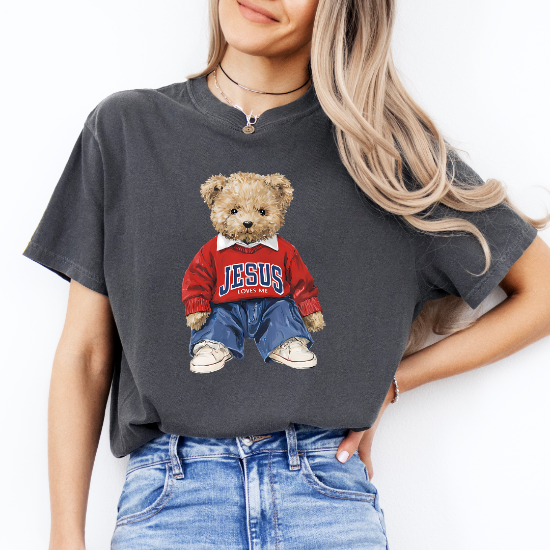 Jesus Loves Me Teddy Bear Tee