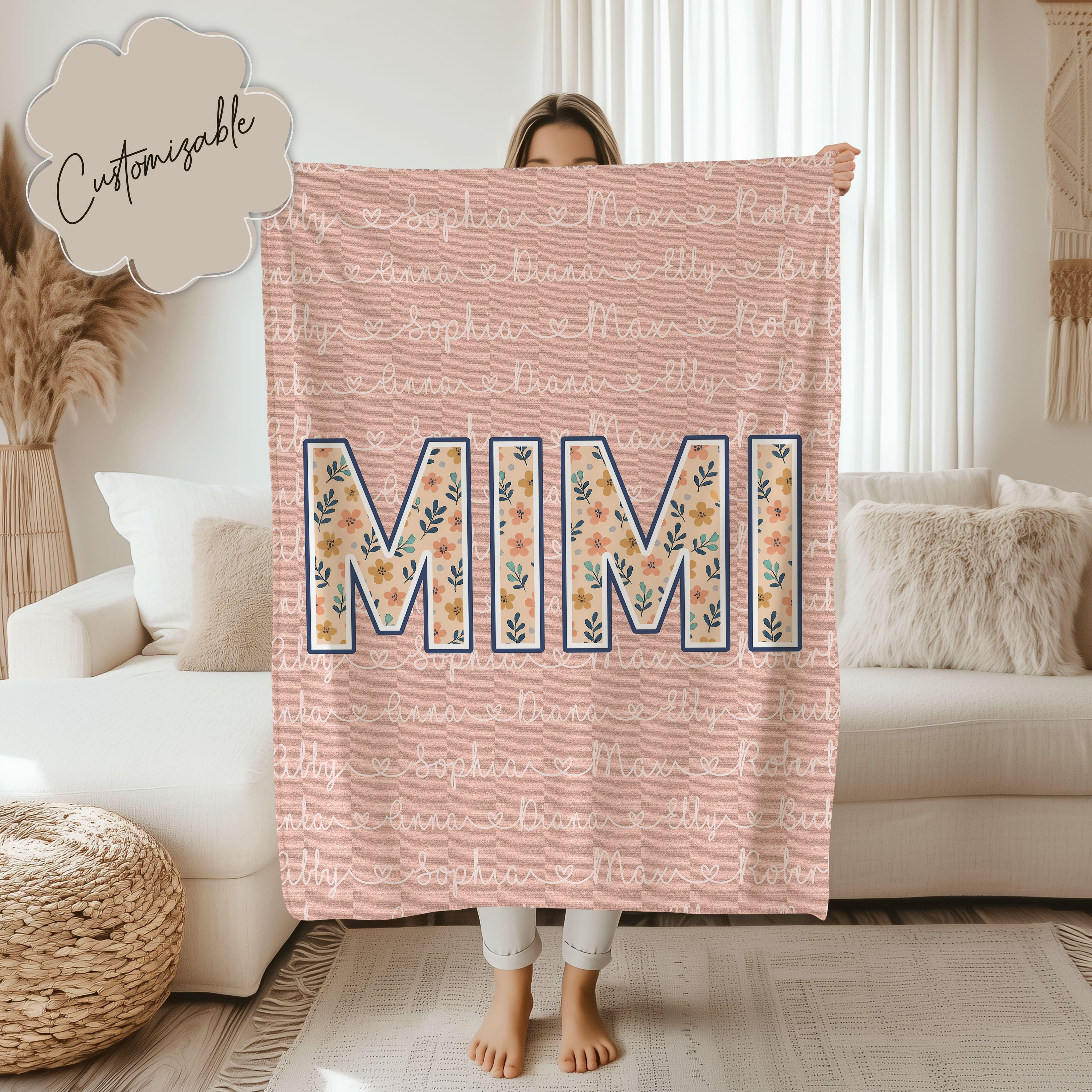 Personalized Floral Mimi Blanket 50" × 60" Printify All Over Prints T-Shirt