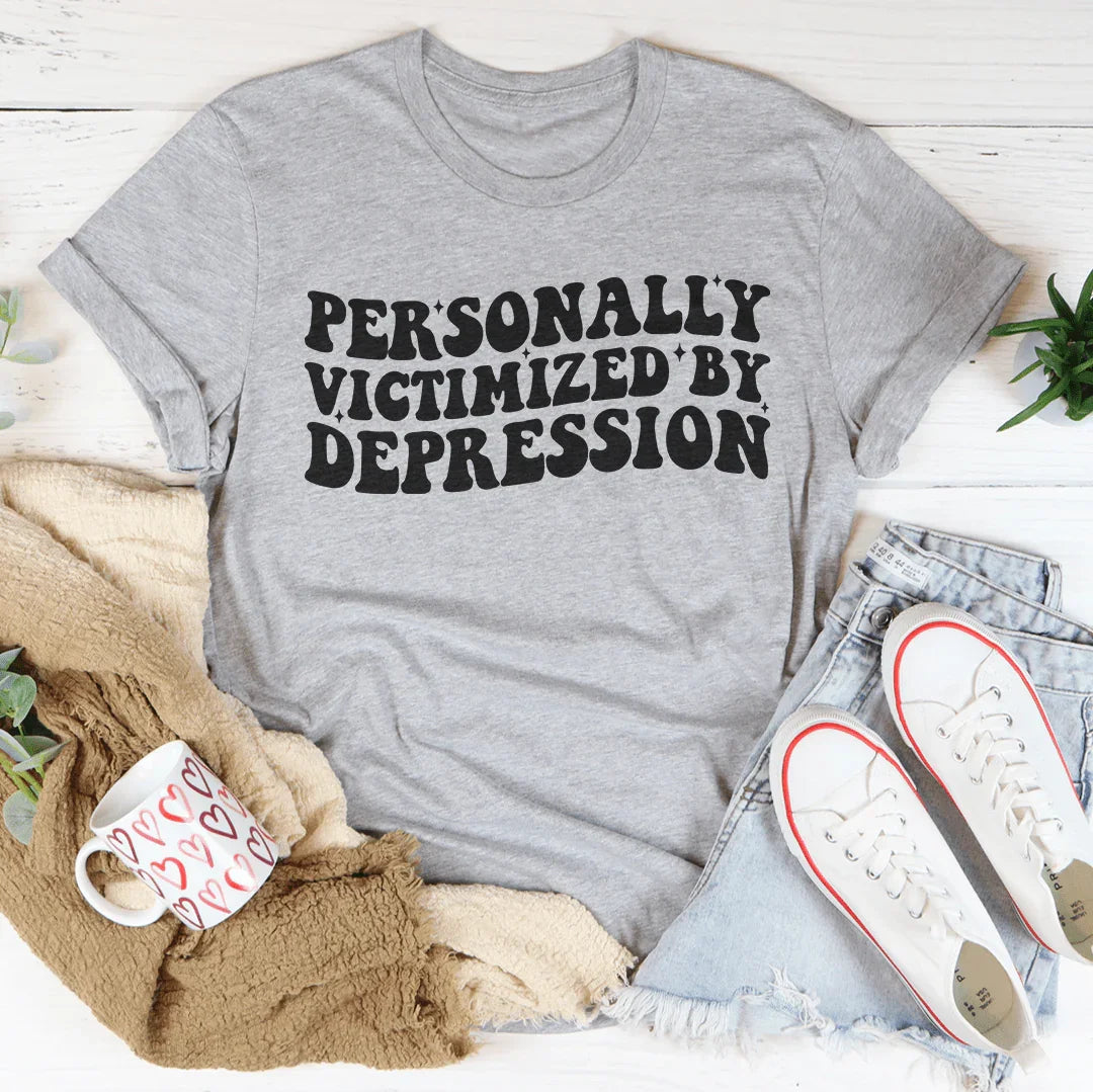 Personally Victimized By Depression Tee Athletic Heather / S Peachy Sunday T-Shirt