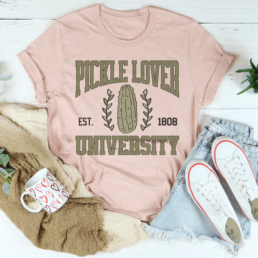 Pickle Lover University Tee Heather Prism Peach / S Peachy Sunday T-Shirt