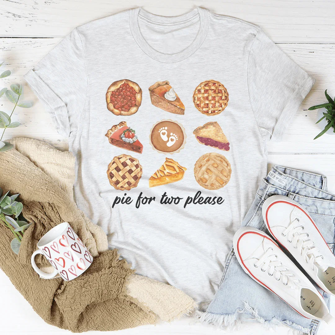Pie For Two Please Pregnancy Tee White / S Peachy Sunday T-Shirt