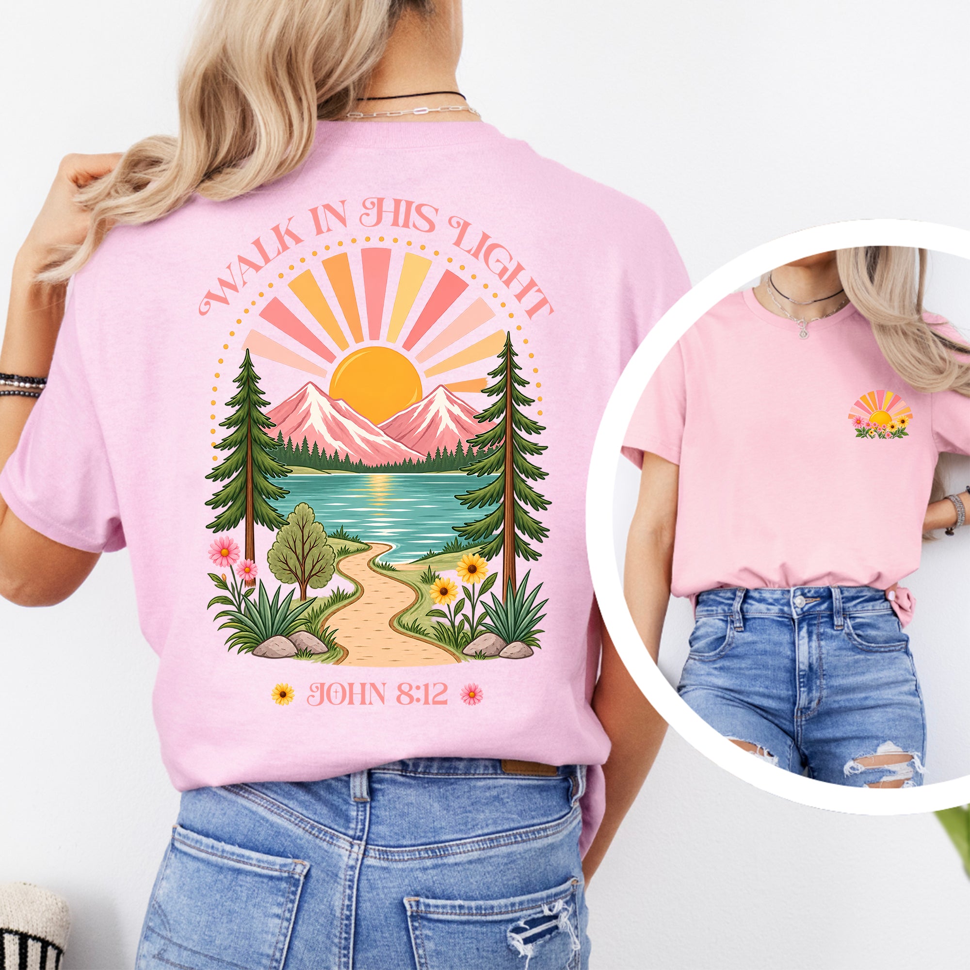 T-shirt « Marche dans Sa lumière »