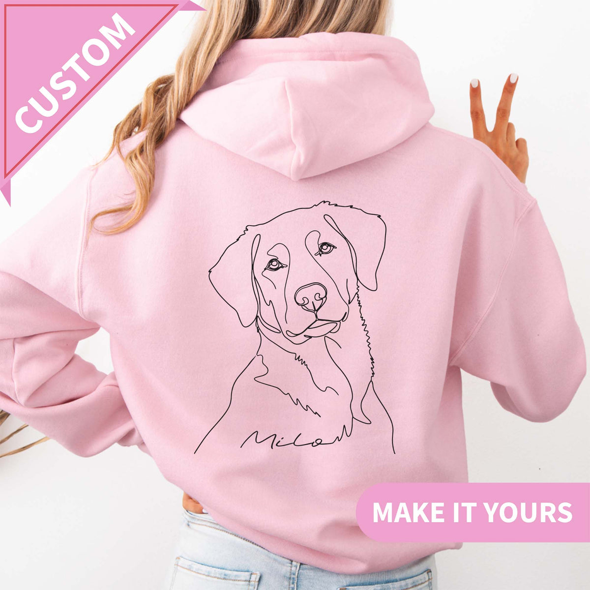 Personalisierter Hoodie mit Haustierfoto