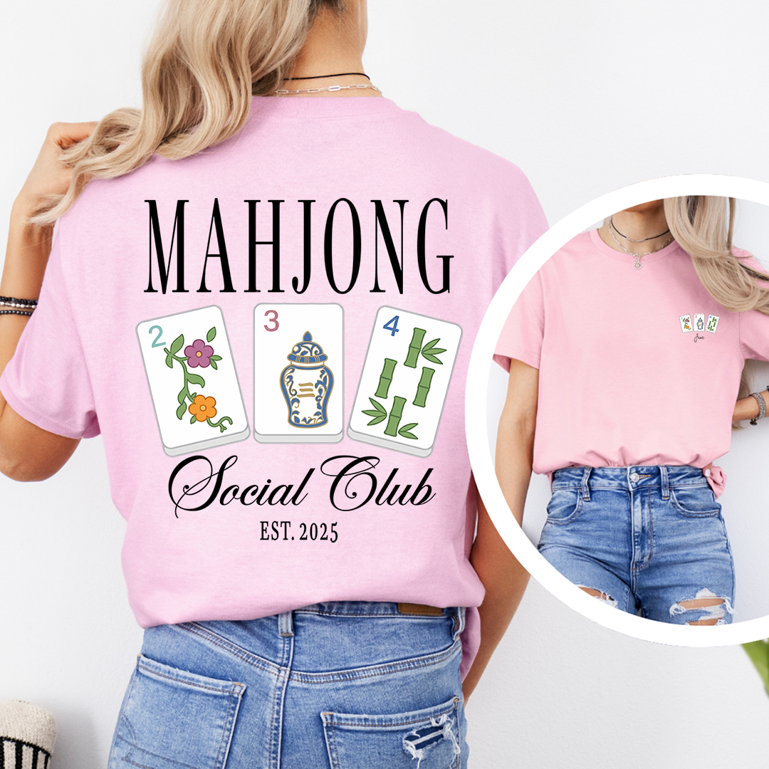 Personalized Mahjong Social Club Tee