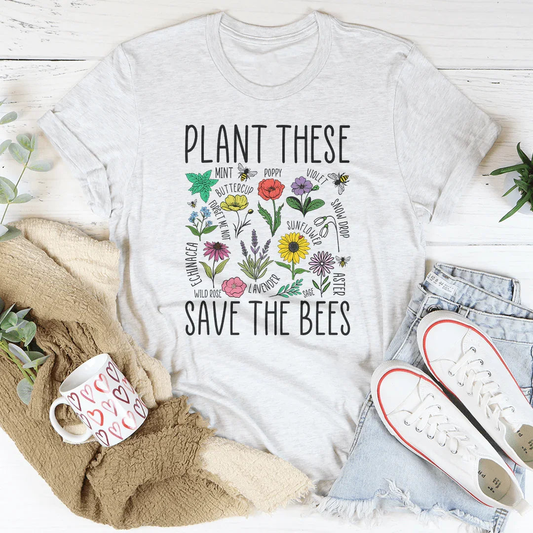 Plant These Save The Bees Tee Ash / S Peachy Sunday T-Shirt