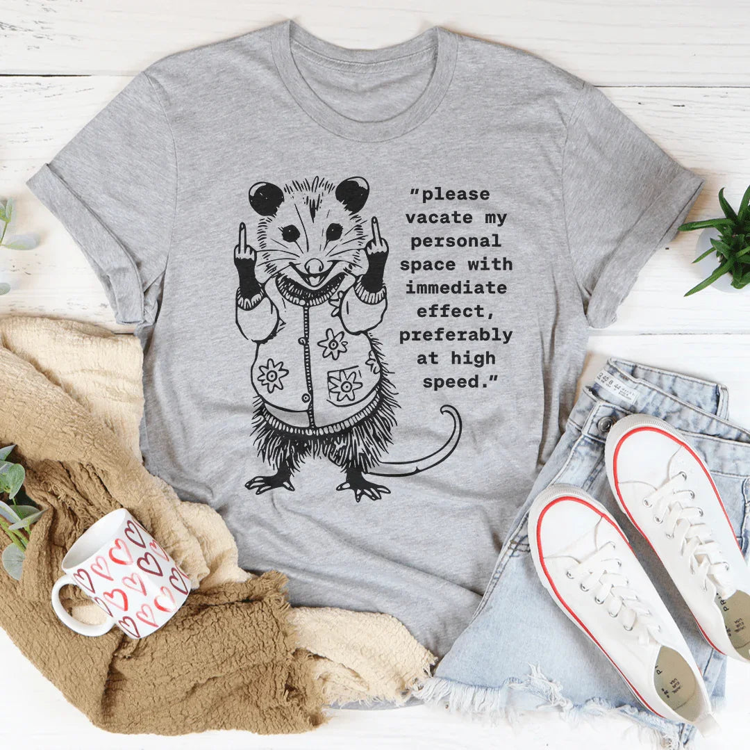 Please Vacate My Personal Space Tee Athletic Heather / S Peachy Sunday T-Shirt