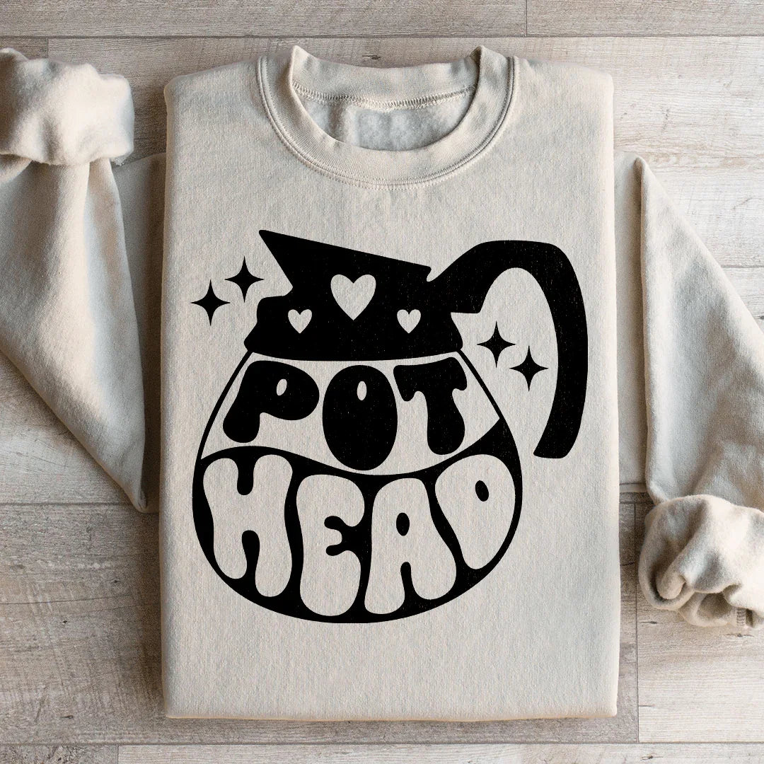 Pot Head Coffee Sweatshirt Sand / S Peachy Sunday T-Shirt