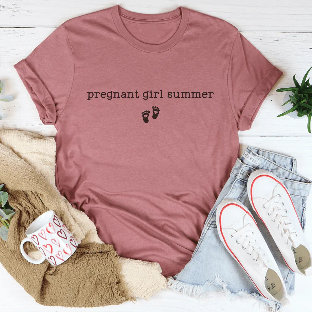Pregnant Girl Summer Tee Mauve / S Peachy Sunday T-Shirt