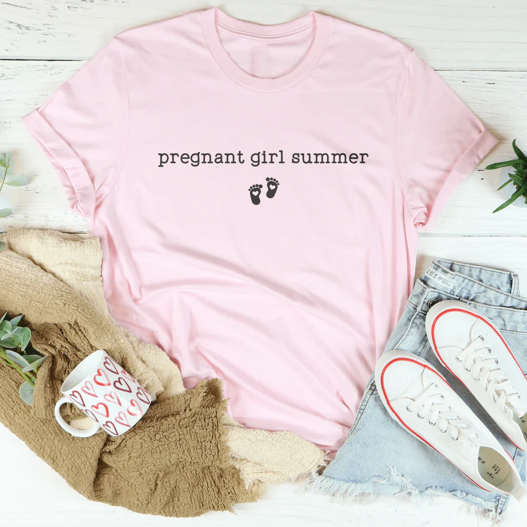 Pregnant Girl Summer Tee Pink / S Peachy Sunday T-Shirt