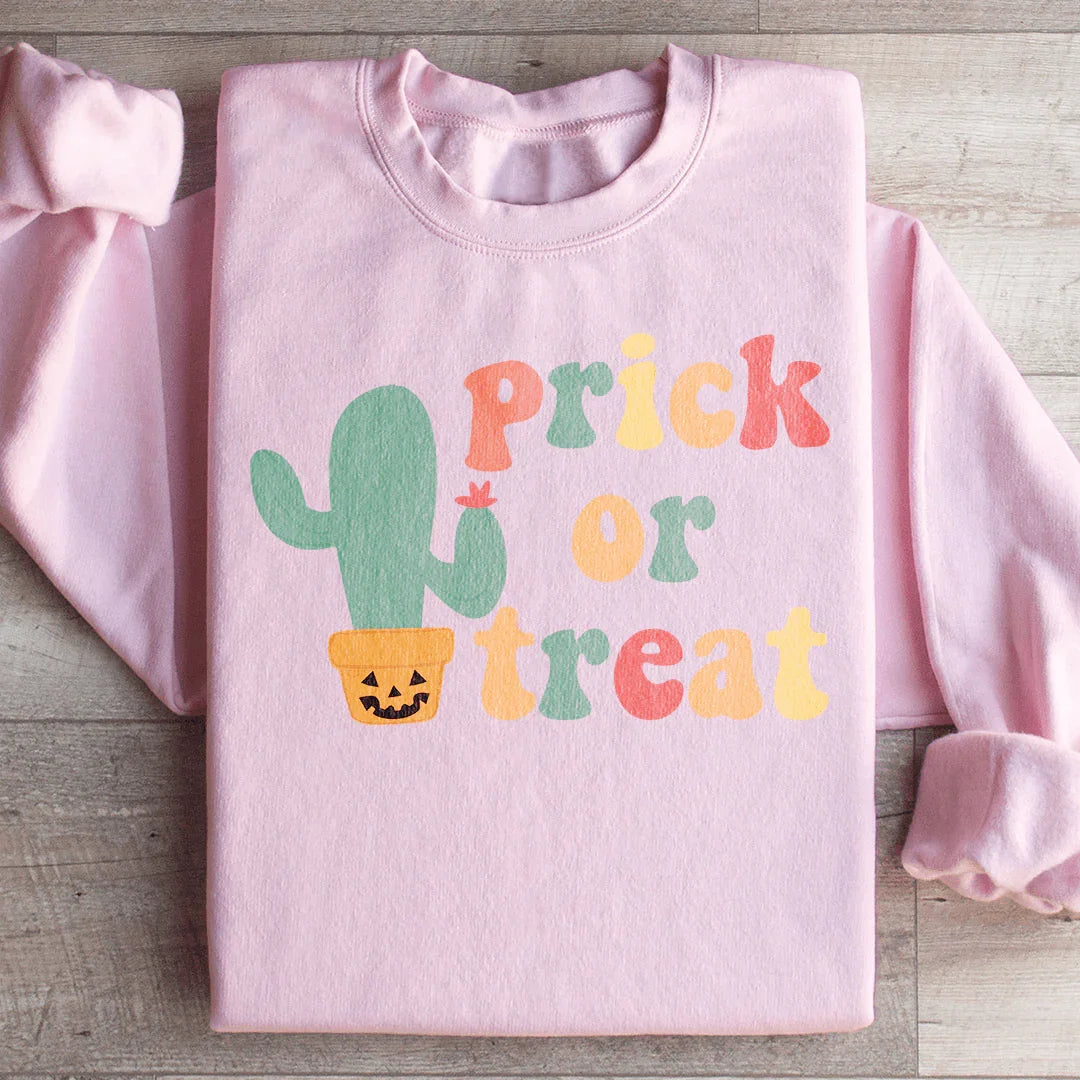 Prick Or Treat Sweatshirt Light Pink / S Peachy Sunday T-Shirt