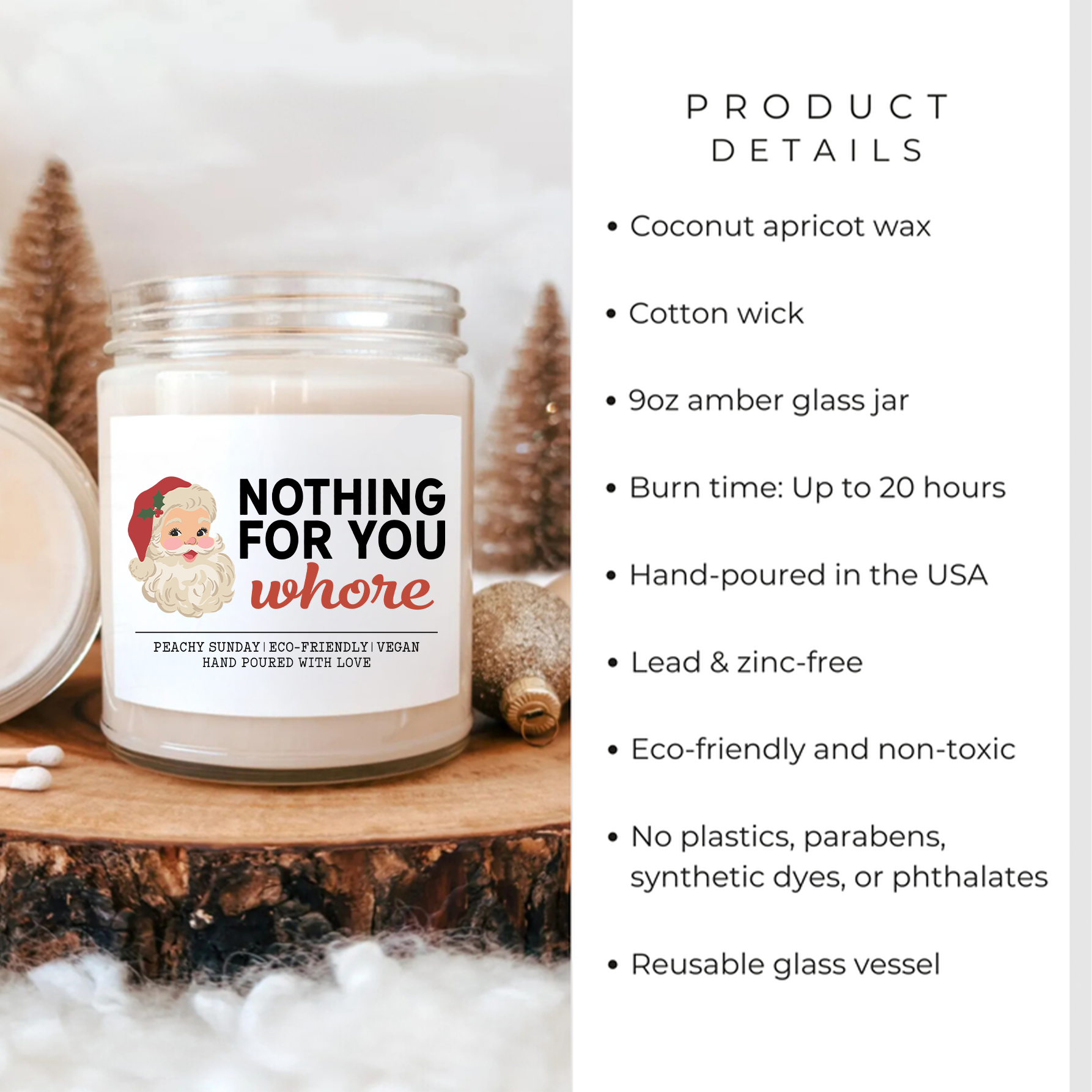 Nothing For You Whore Candle