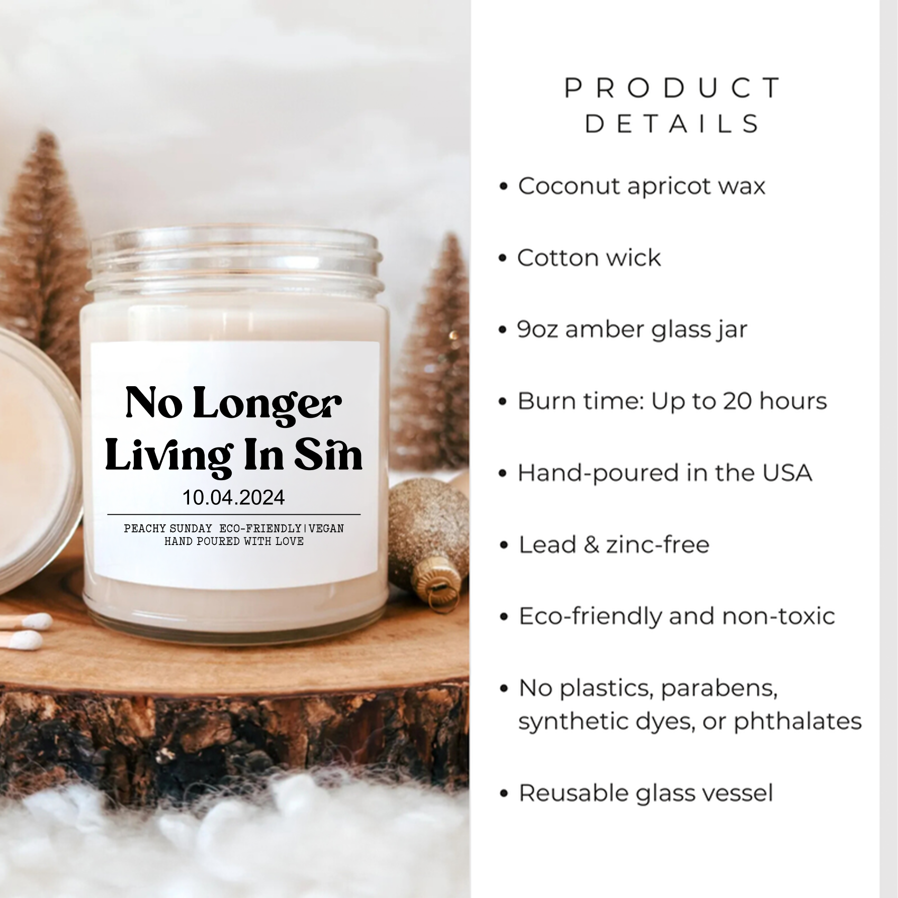 Personalize No Longer Living In Sin Candle
