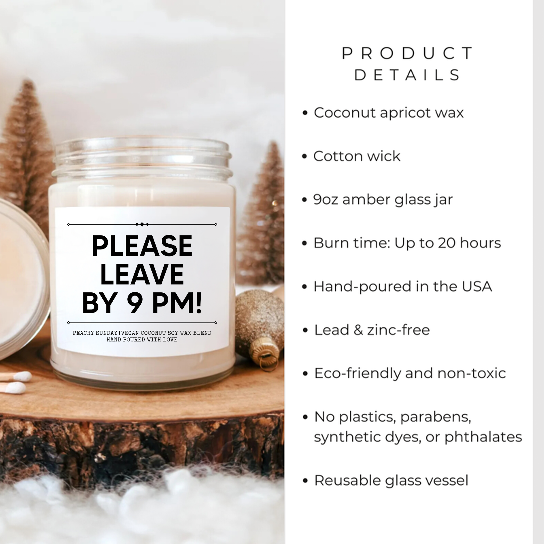 Please Leave By 9 Pm Candle