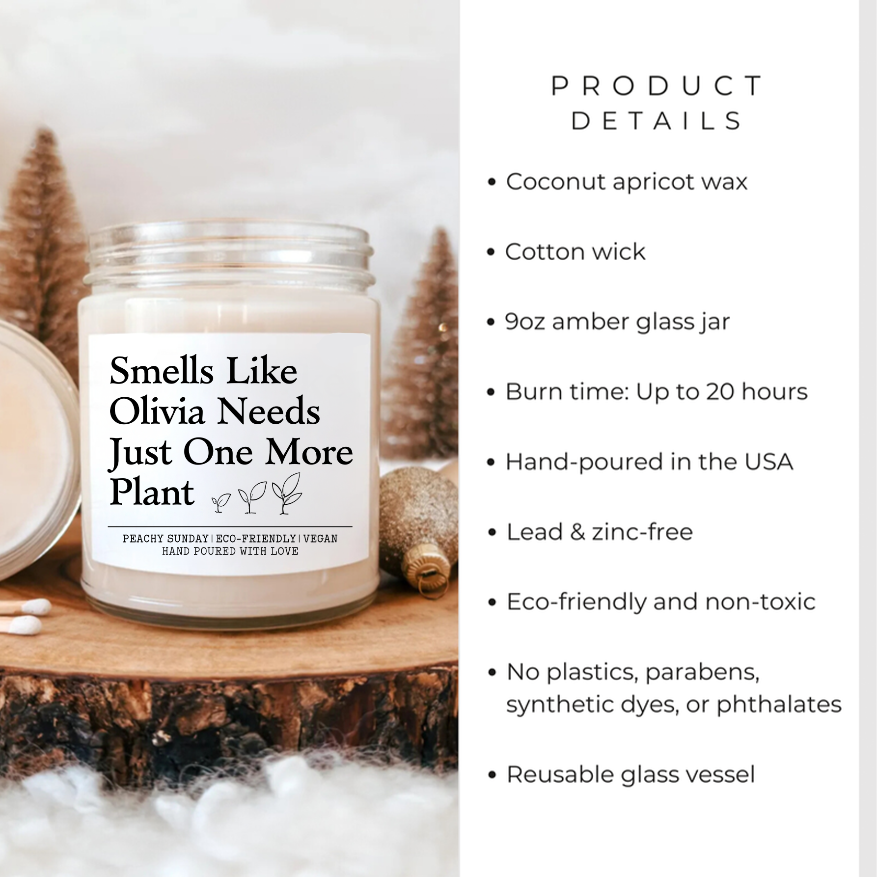 Personalized Plant Lover Candle