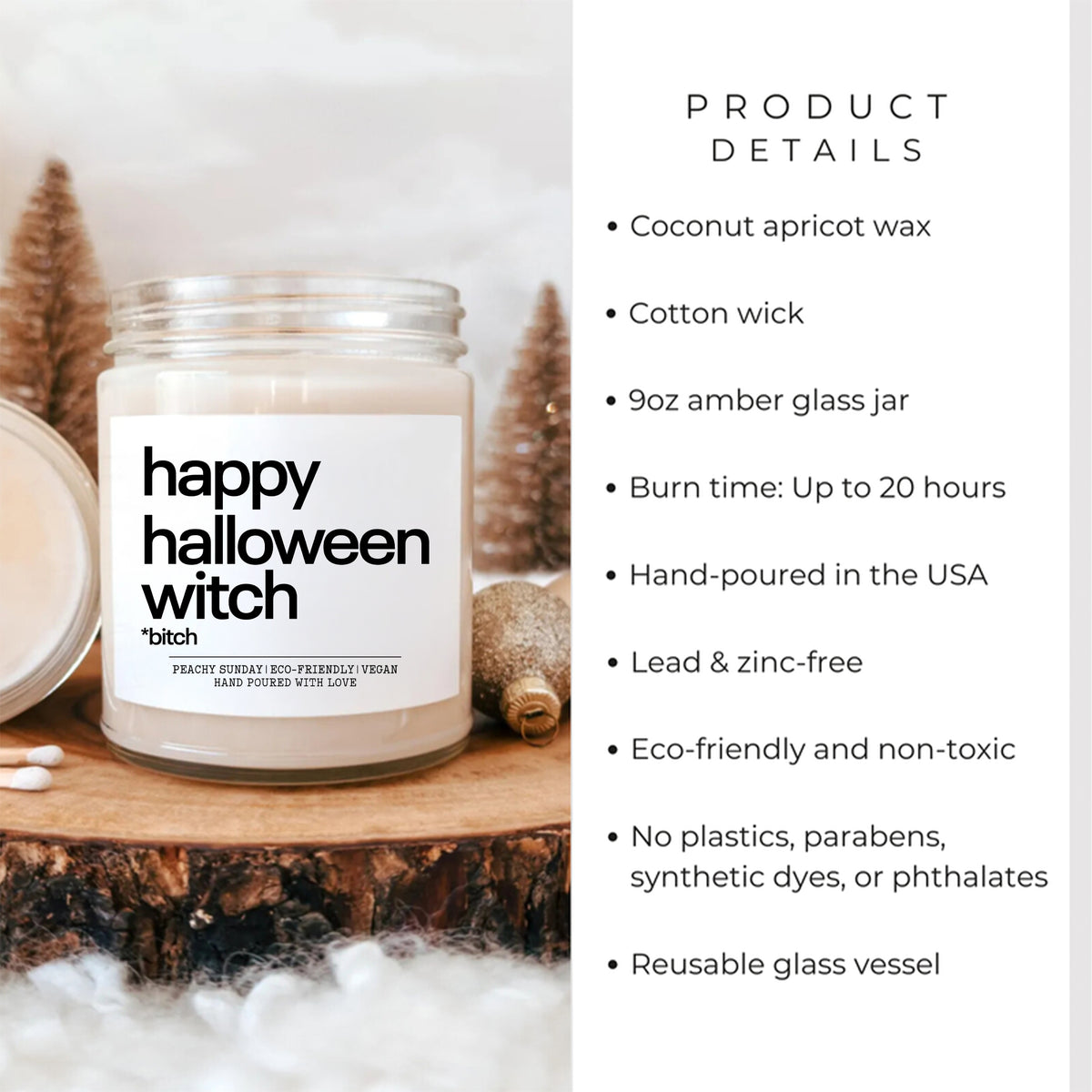 Joyeuse Halloween, bougie sorcière