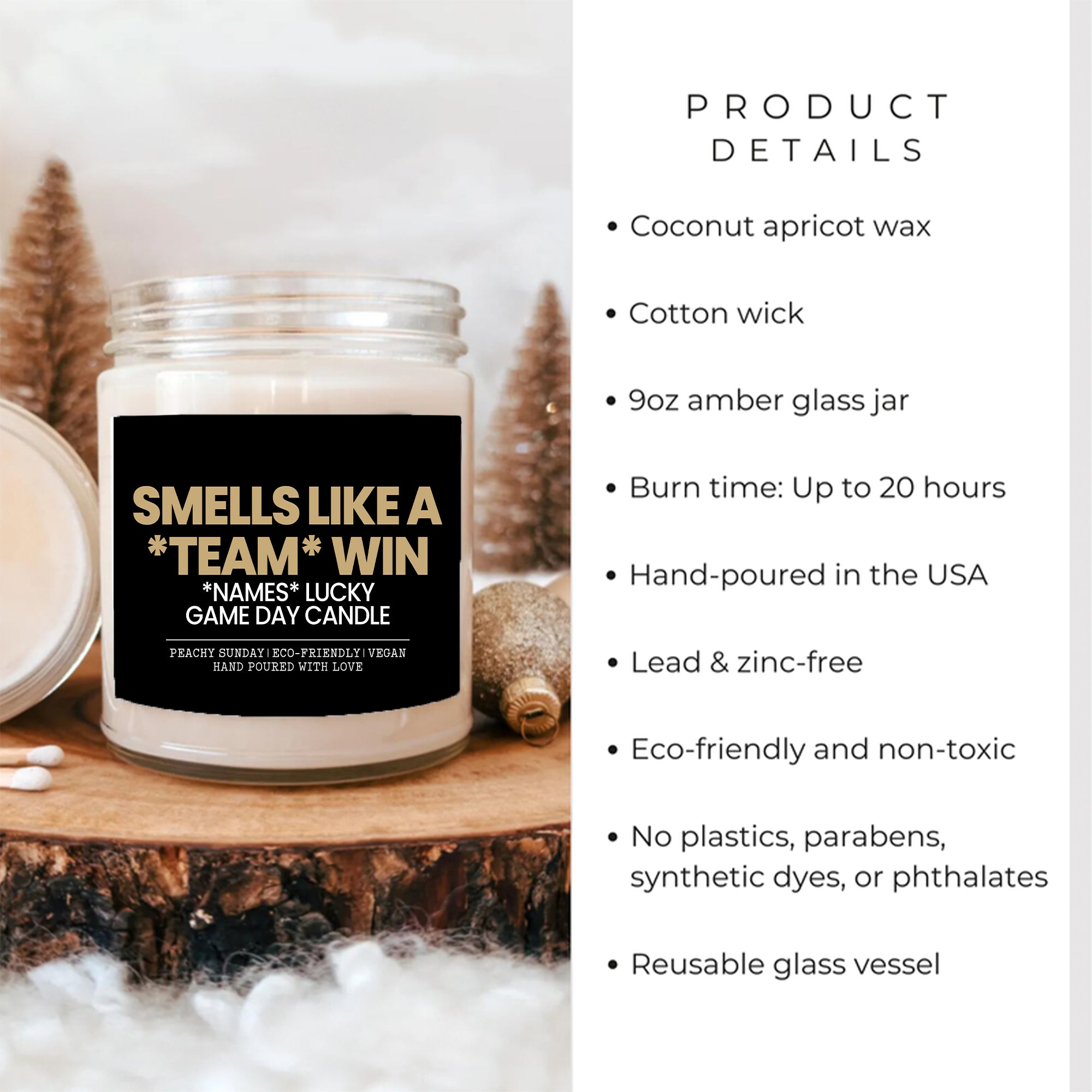 Custom Team Name Smells Like A Win Candle