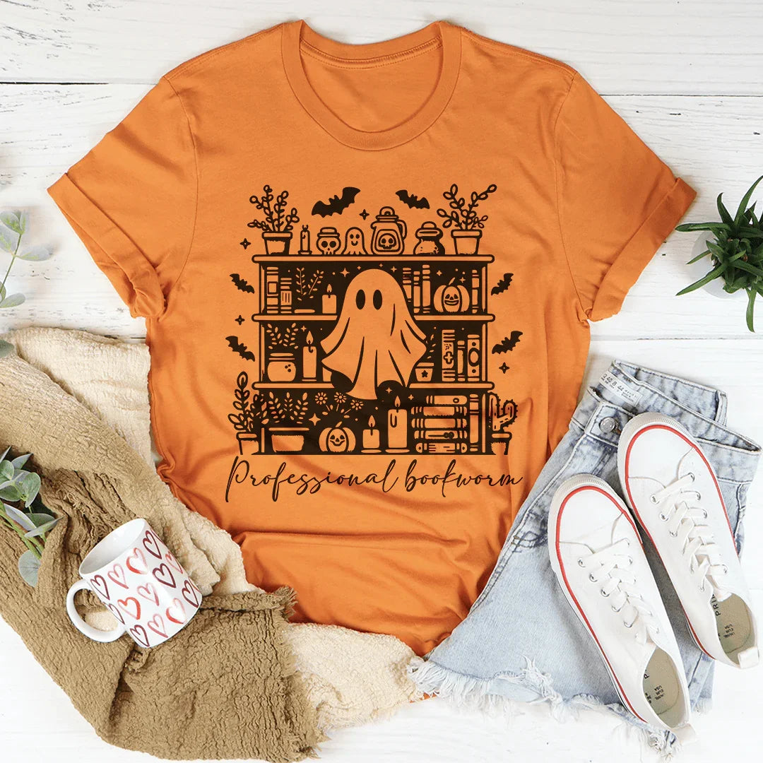 Professional Bookworm Tee Heather Orange / S Peachy Sunday T-Shirt