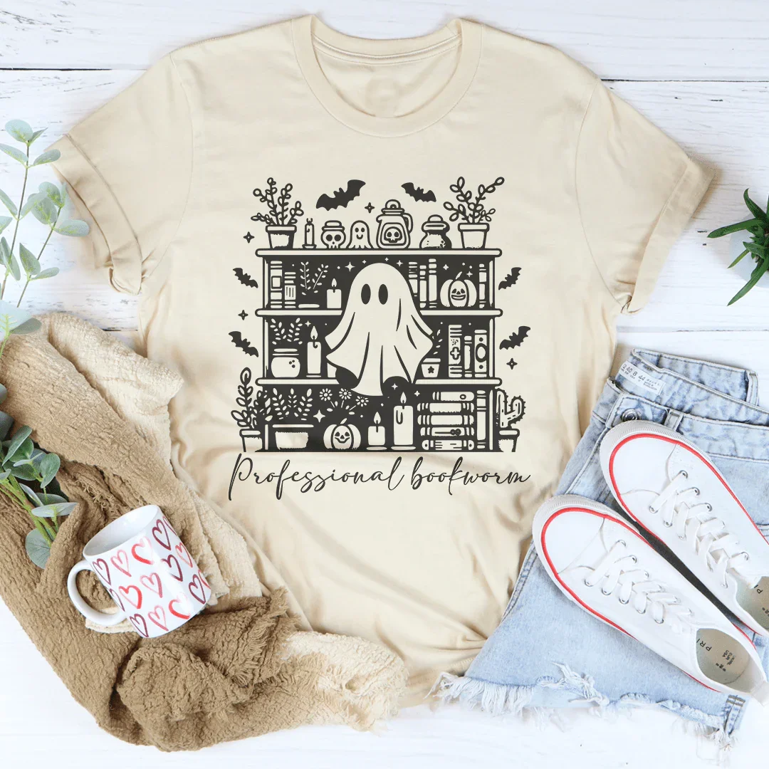 Professional Bookworm Tee Soft Cream / S Peachy Sunday T-Shirt