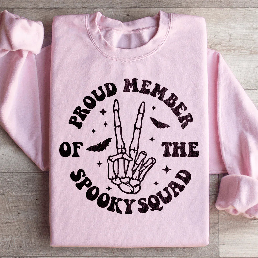 Proud Member Of The Spooky Squad Sweatshirt Light Pink / S Peachy Sunday T-Shirt