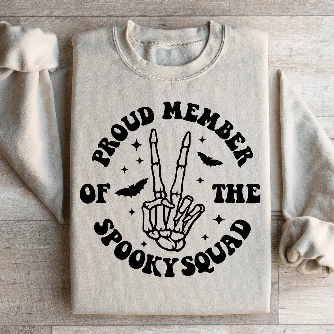 Proud Member Of The Spooky Squad Sweatshirt Sand / S Peachy Sunday T-Shirt
