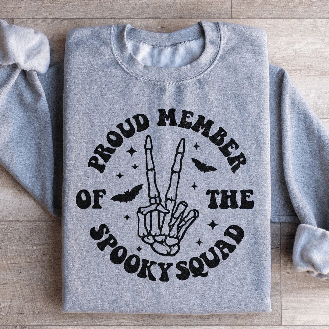 Proud Member Of The Spooky Squad Sweatshirt Sport Grey / S Peachy Sunday T-Shirt