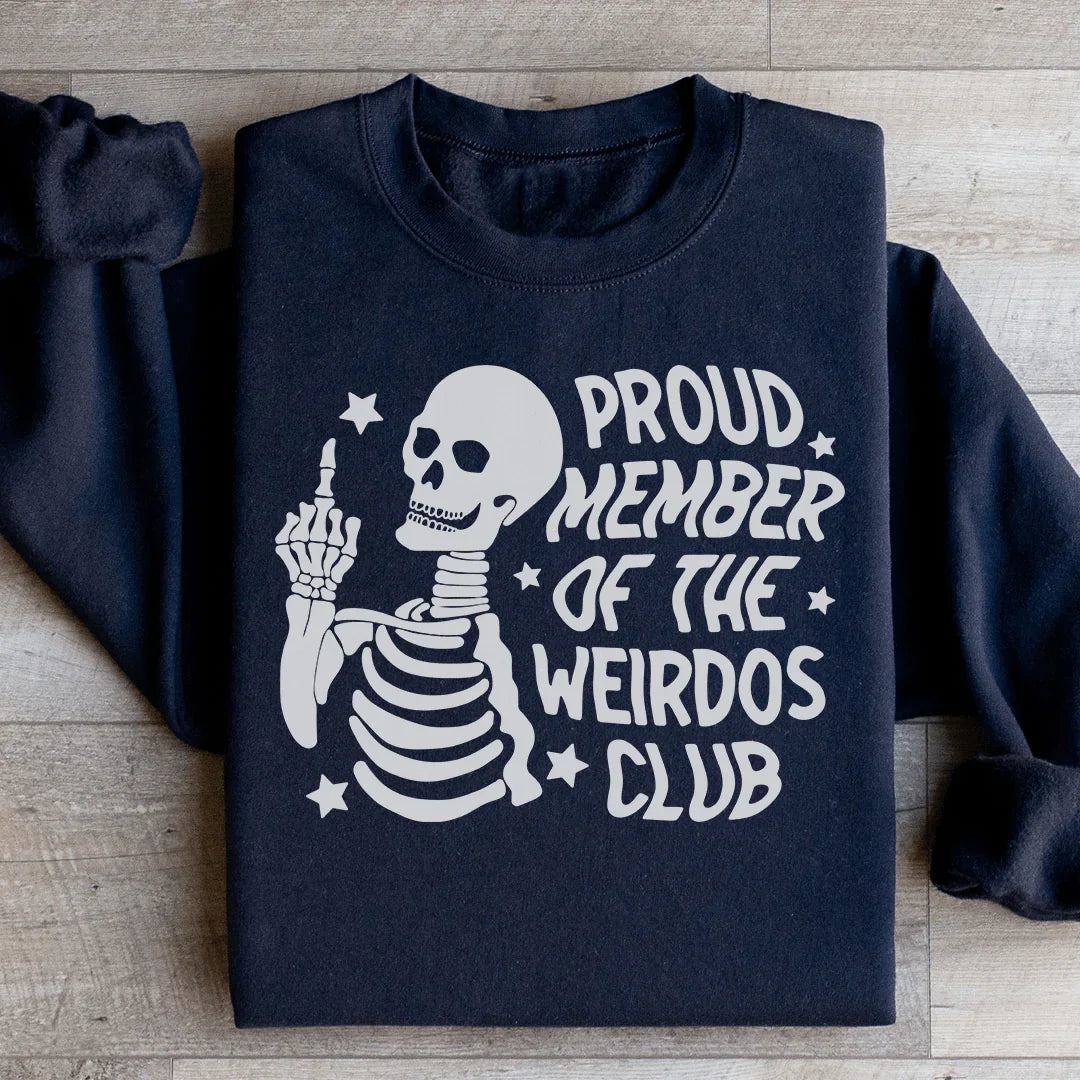 Proud Member Of The Weirdos Club Sweatshirt Black / S Peachy Sunday T-Shirt