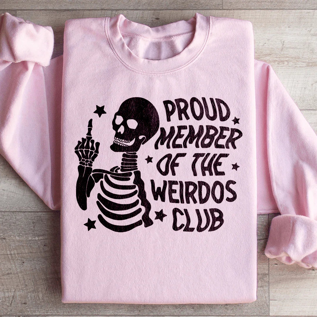 Proud Member Of The Weirdos Club Sweatshirt Light Pink / S Peachy Sunday T-Shirt