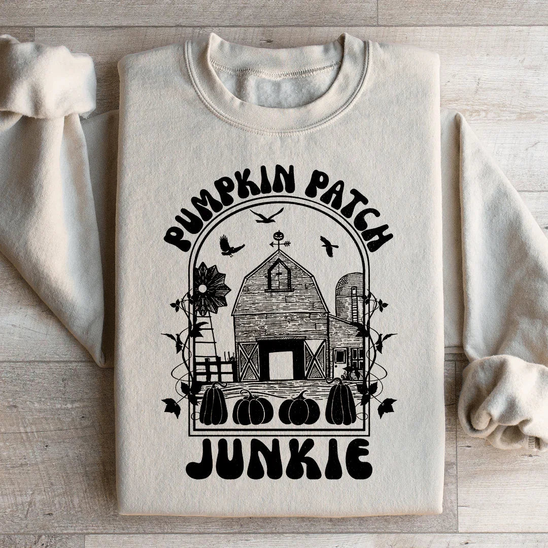 Pumpkin Patch Junkie Sweatshirt Sand / S Peachy Sunday T-Shirt