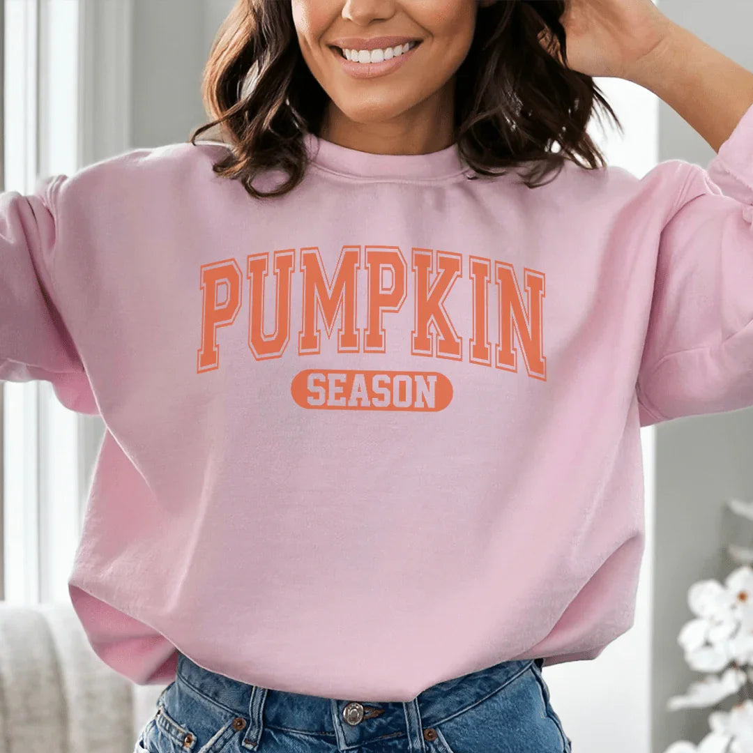 Pumpkin Season Sweatshirt Light Pink / S Peachy Sunday T-Shirt
