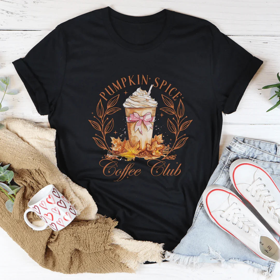Pumpkin Spice Coffee Club Tee Black Heather / S Peachy Sunday T-Shirt
