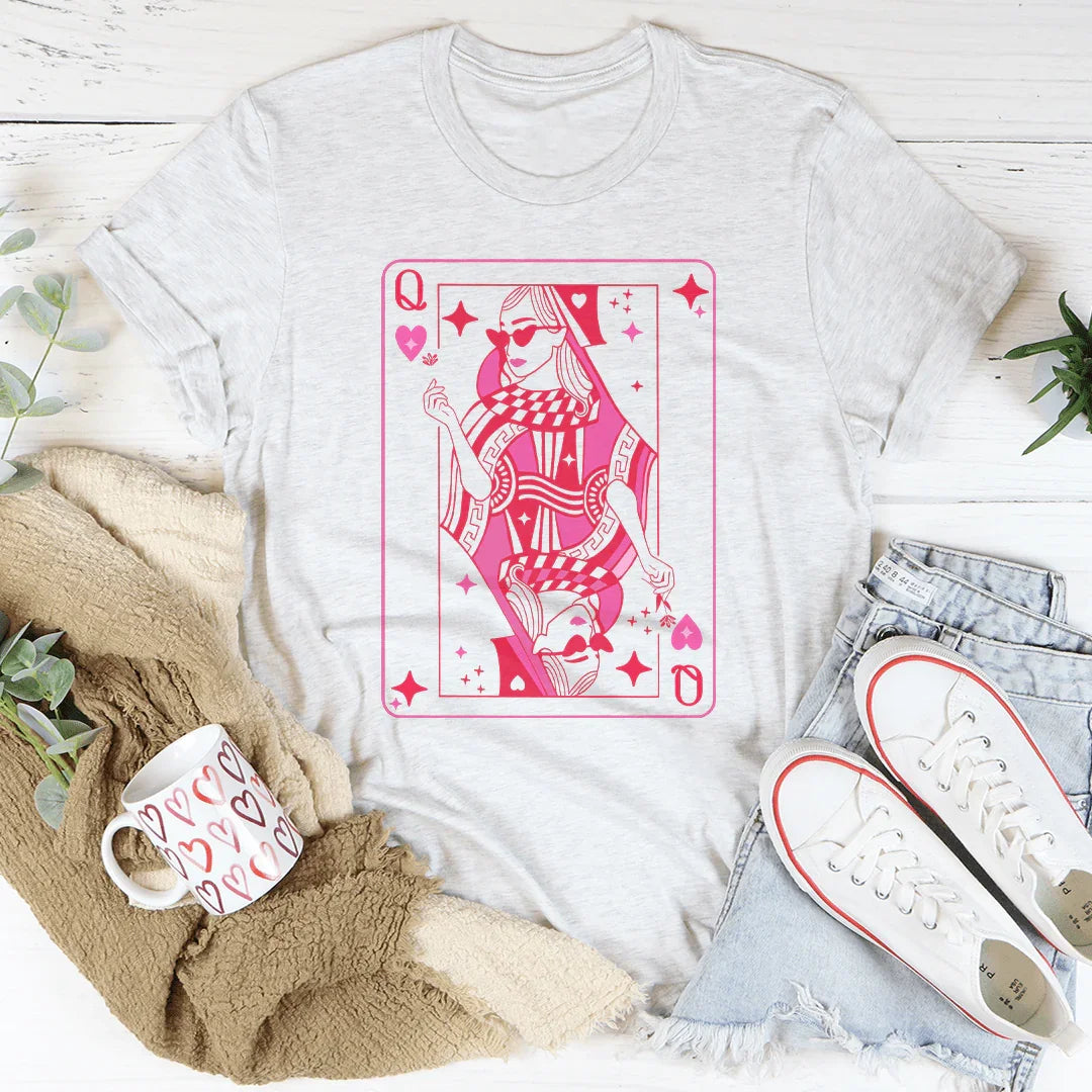 Queen Card Tee White / S Peachy Sunday T-Shirt