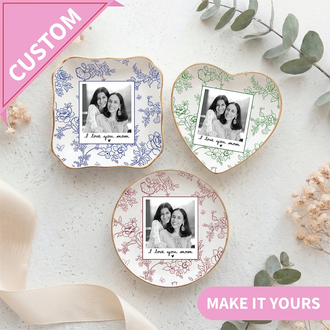 Personalized Photo Jewelry Dish For Mom